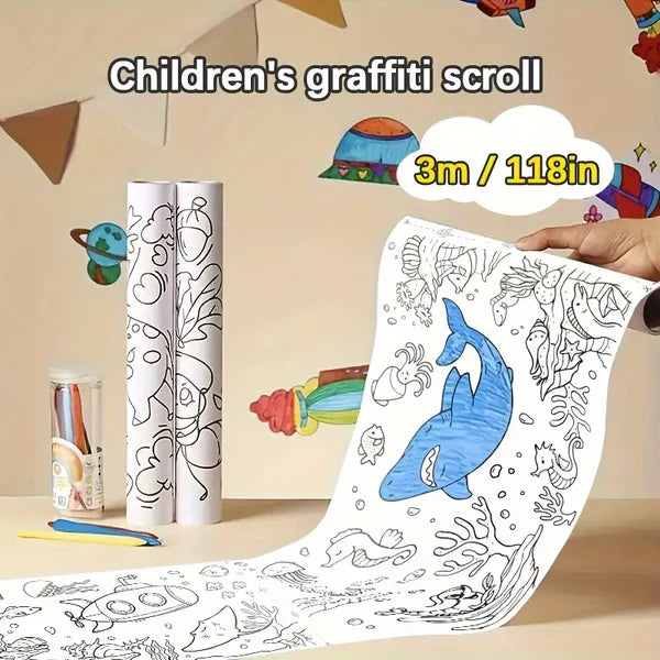 Kids Doodle Drawing Roll