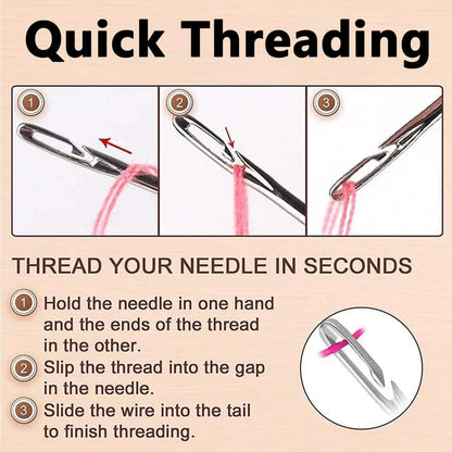 Self threading Needles